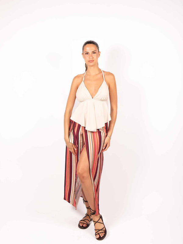 Top Halter Asimmetrico da donna Miss love