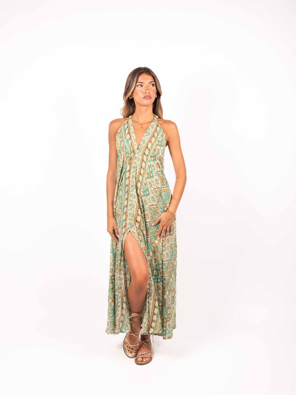 Abito Lungo Stampato con Corde da donna Miss love