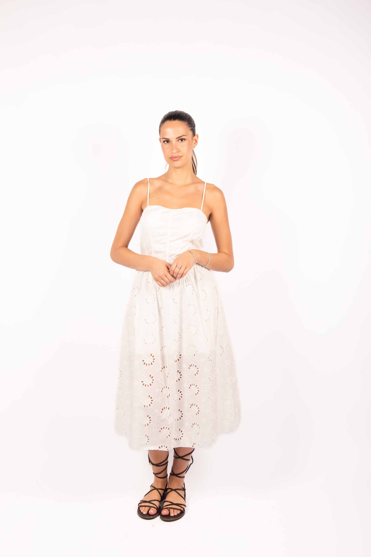 Abito Midi in Pizzo Sangallo con Corsetto donna Miss love - 1