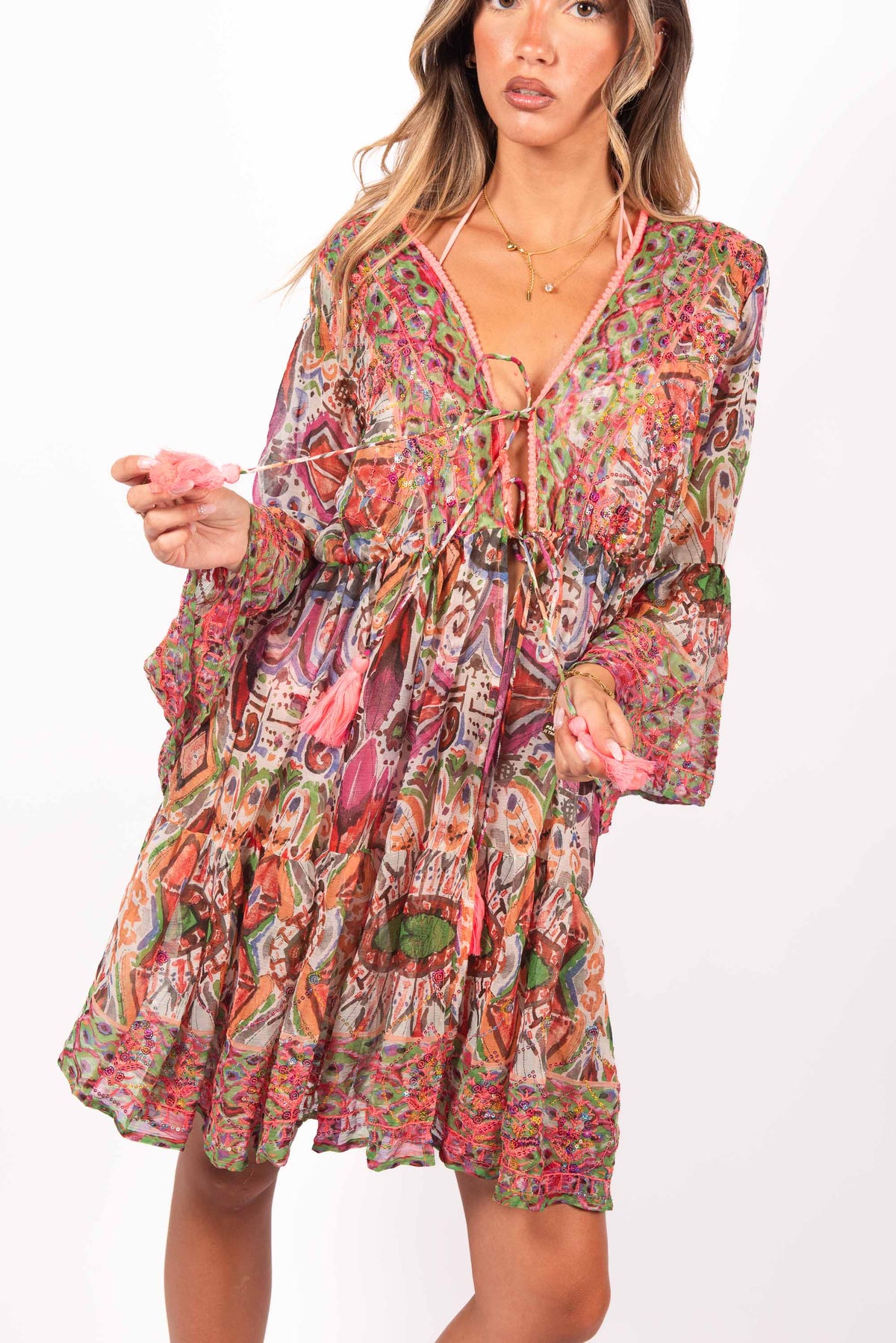 Abito Boho Ricamato donna Miss love - 1