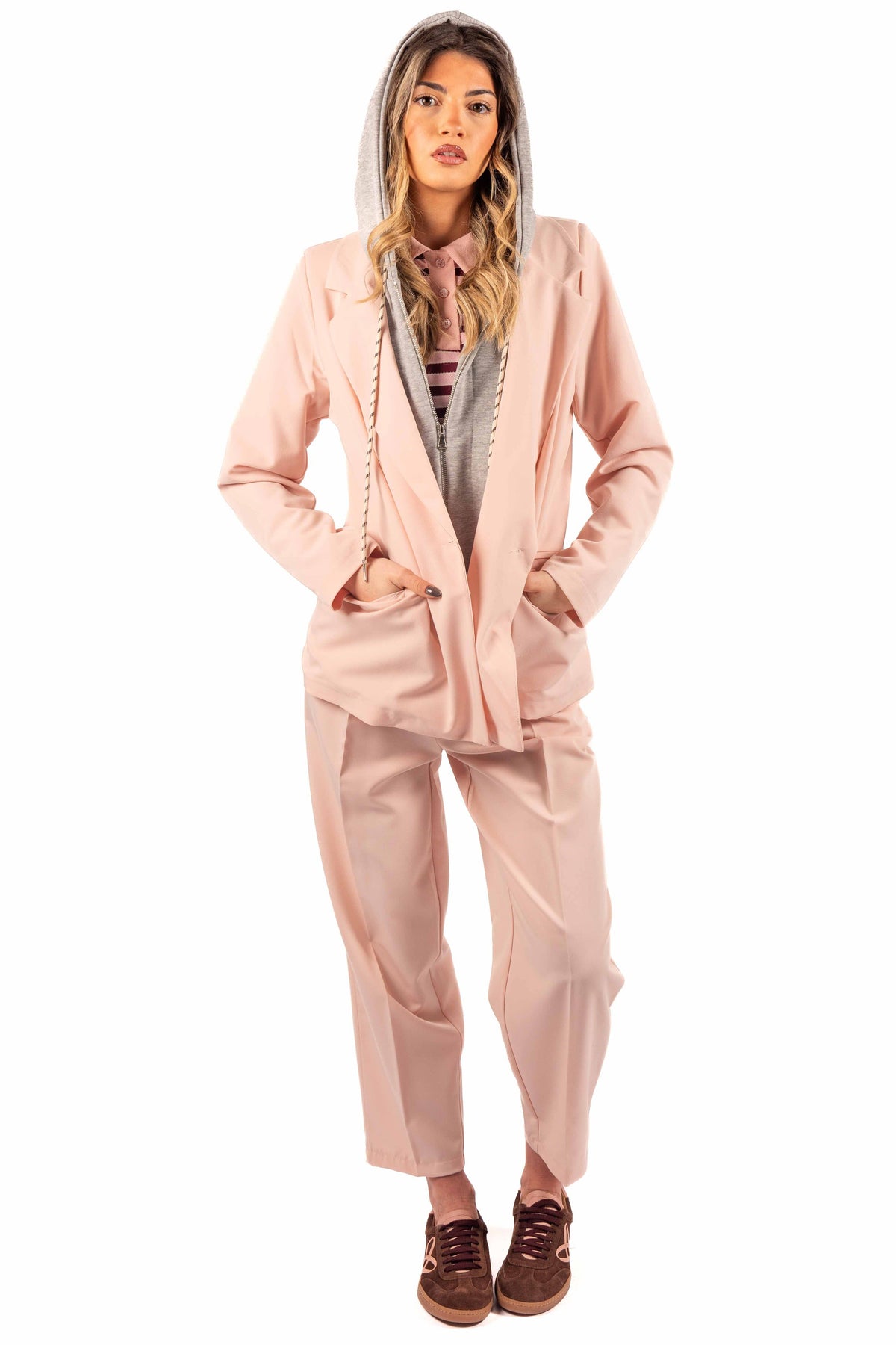 Giacca Rosa con Felpa Integrata donna Miss love - 2