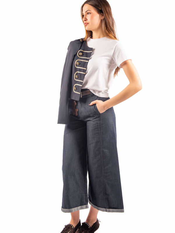 T-shirt Basic Girocollo Bianca da donna Miss love