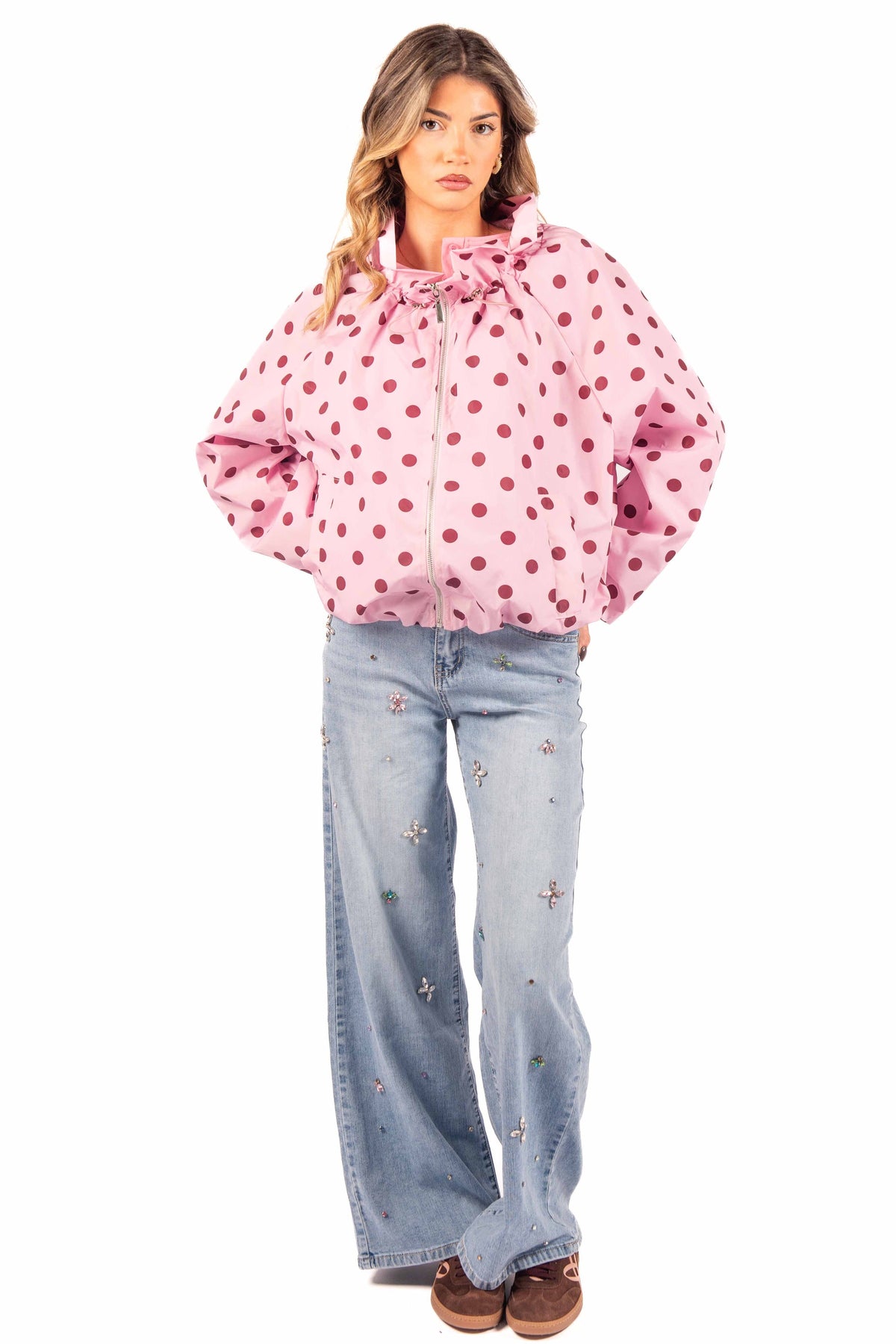Giubbino Pois Rosa donna Miss love - 1