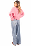 T-Shirt Manica Lunga Rosa donna Miss love - 2