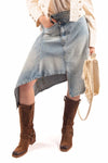 Gonna Denim Asimmetrica donna Miss love - 1