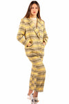 Blazer Check Giallo donna Miss love - 1