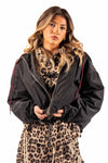 Bomber con Cappuccio Nero donna Miss love - 1