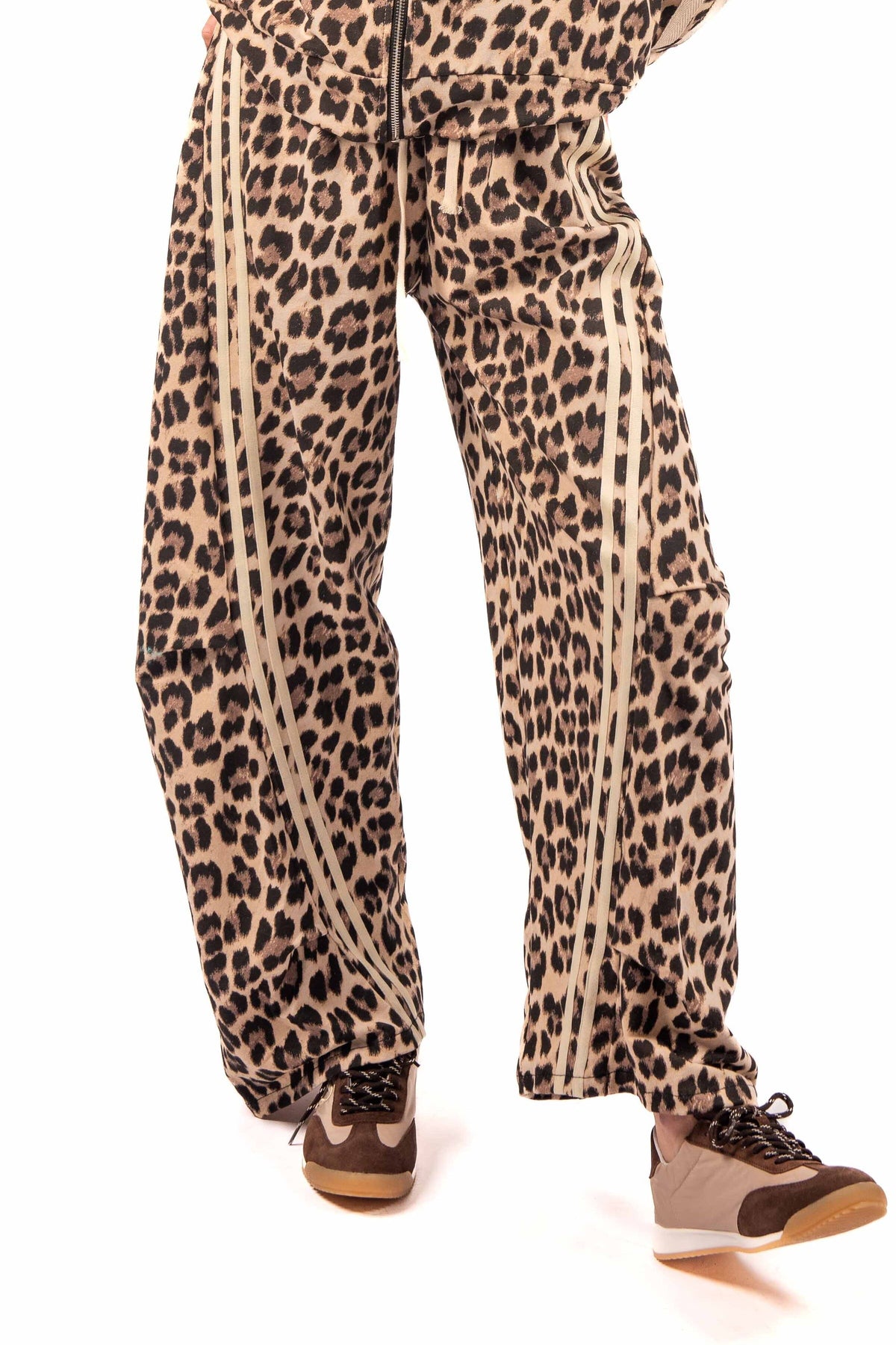 Pantaloni Leopard in Felpa donna Miss love - 1