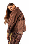 Trench Crop Cioccolato donna Miss love - 3