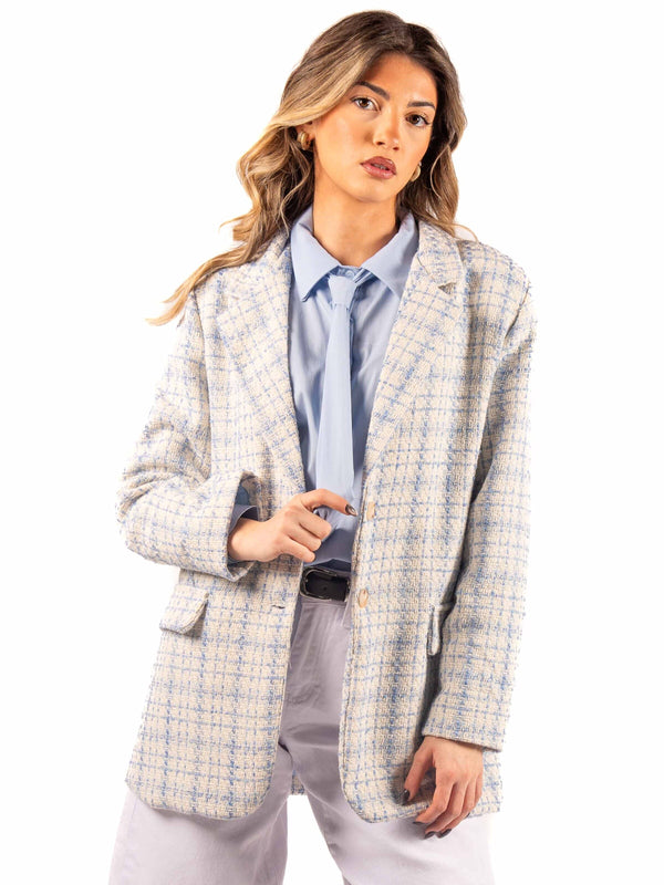 Blazer in Tweed Multicolor da donna Miss love