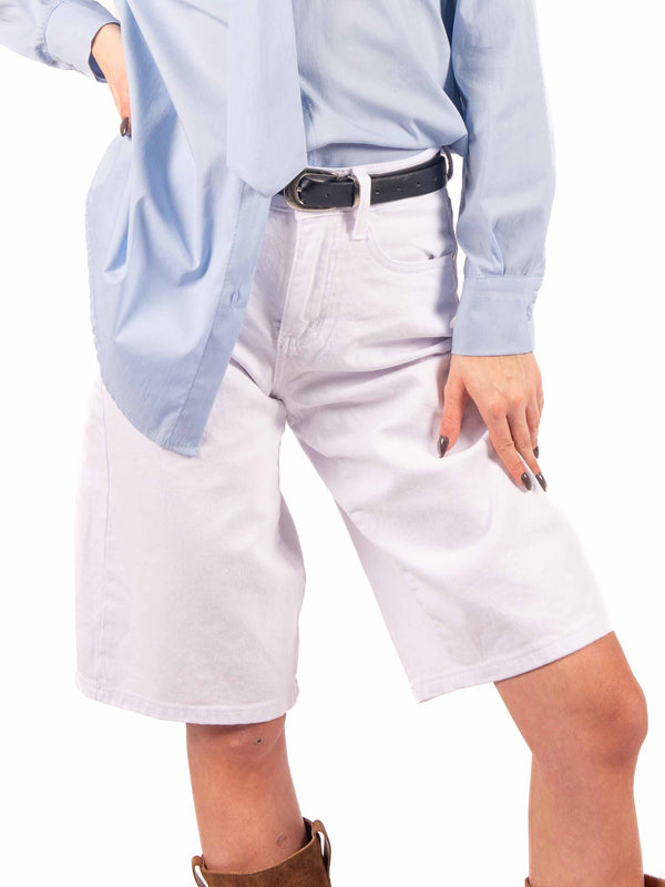 Bermuda Denim Bianco da donna Miss love