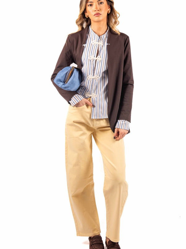 Pantaloni in Cotone Giallo da donna Miss love
