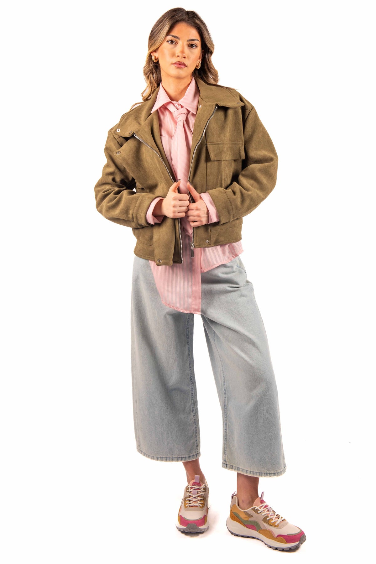 Jeans Wide Leg Cropped donna Tensione in - 1