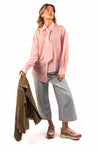 Camicia a Righe con Cravatta Rosa donna Tensione in - 1