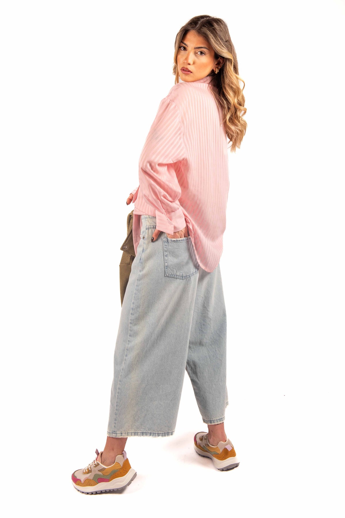 Jeans Wide Leg Cropped donna Tensione in - 2