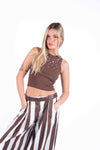Crop Top con Applicazioni Cioccolato donna Miss love - 2