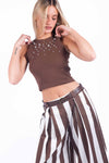 Crop Top con Applicazioni Cioccolato donna Miss love - 1