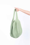 Borsa Tote in Maglia Traforata Verde donna Miss love - 3