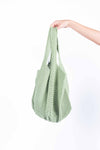 Borsa Tote in Maglia Traforata Verde donna Miss love - 1