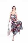 Abito Lungo Satinato a Fantasia donna Miss love - 6