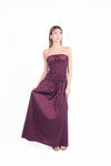 Abito Lungo Elasticizzato Bordeaux donna Miss love - 2