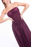 Abito Lungo Elasticizzato Bordeaux donna Miss love - 1