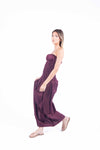 Abito Lungo Elasticizzato Bordeaux donna Miss love - 4