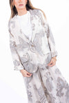 Blazer in Lino con Stampa Paisley donna Miss love - 1