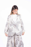 Blazer in Lino con Stampa Paisley donna Miss love - 6