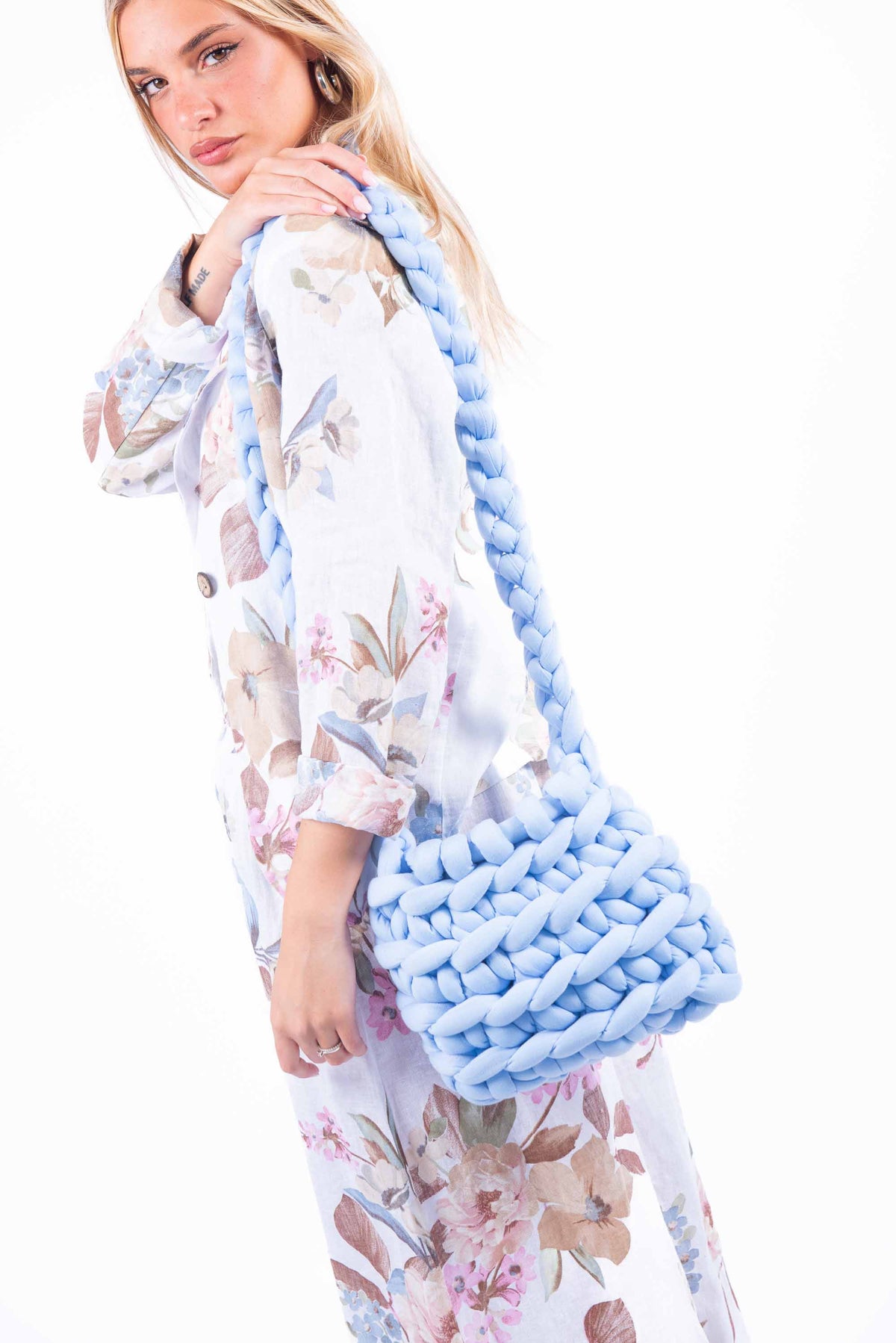 Borsa Intrecciata Azzurra donna Miss love - 2