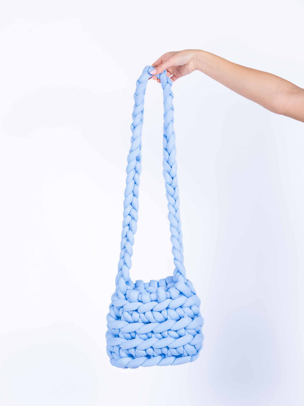 Borsa Intrecciata Azzurra da donna Miss love