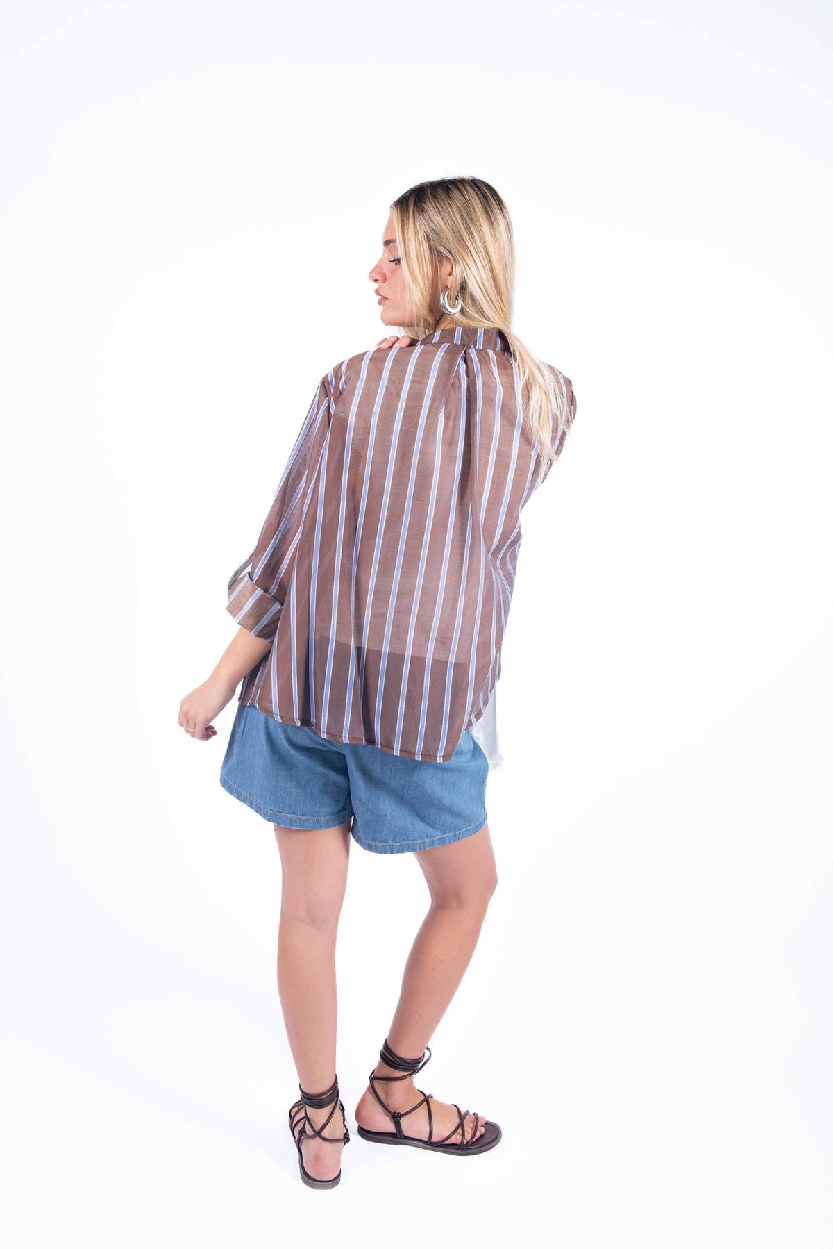 Camicia Riga Cioccolato donna Miss love - 3