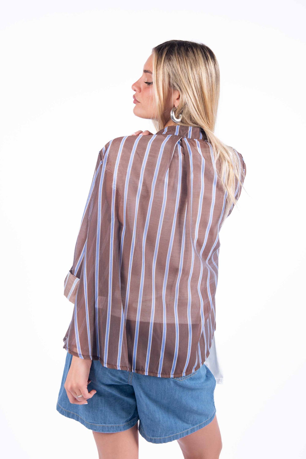 Camicia Riga Cioccolato donna Miss love - 2