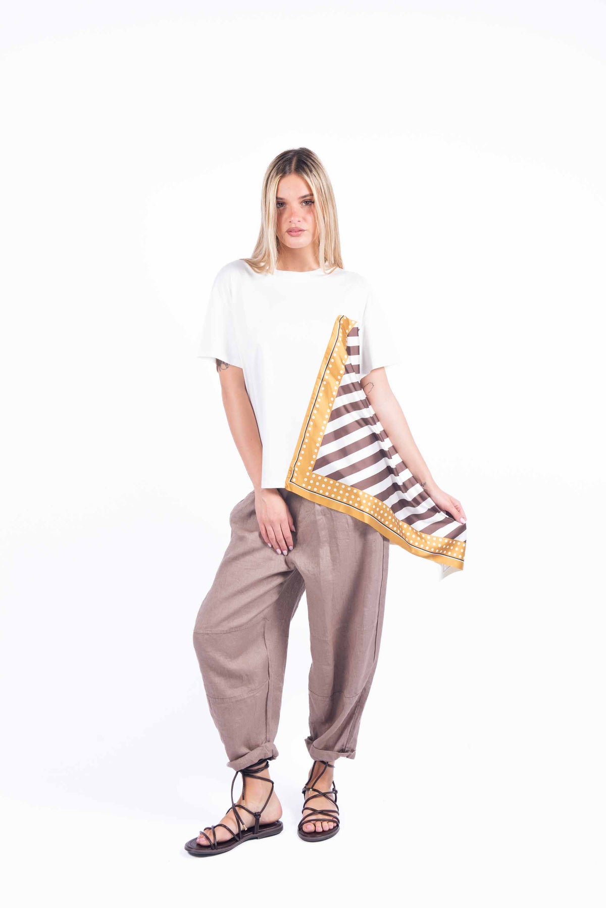 T-shirt Scarf Print donna Miss love - 2