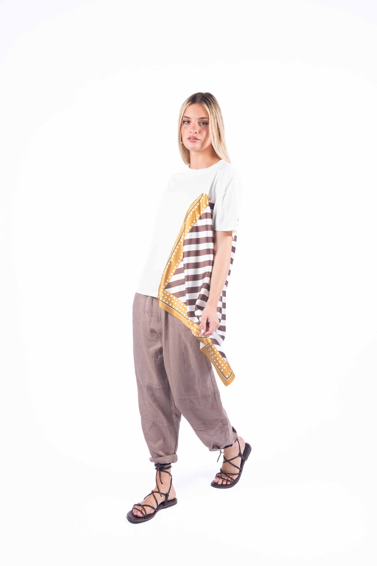 T-shirt Scarf Print donna Miss love - 5