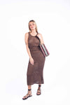 Abito Lungo in Crochet Cioccolato donna Miss love - 6