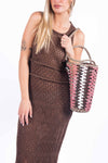 Abito Lungo in Crochet Cioccolato donna Miss love - 5