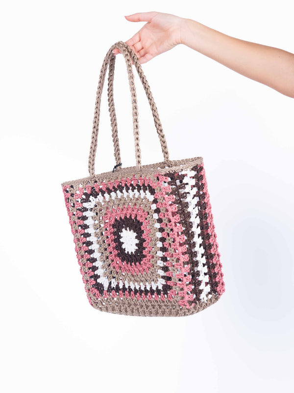 Borsa Tote in Crochet da donna Miss love