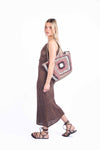 Abito Lungo in Crochet Cioccolato donna Miss love - 3