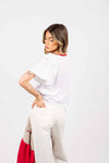 T-shirt con Volant e Bordo a Contrasto donna Miss love - 2