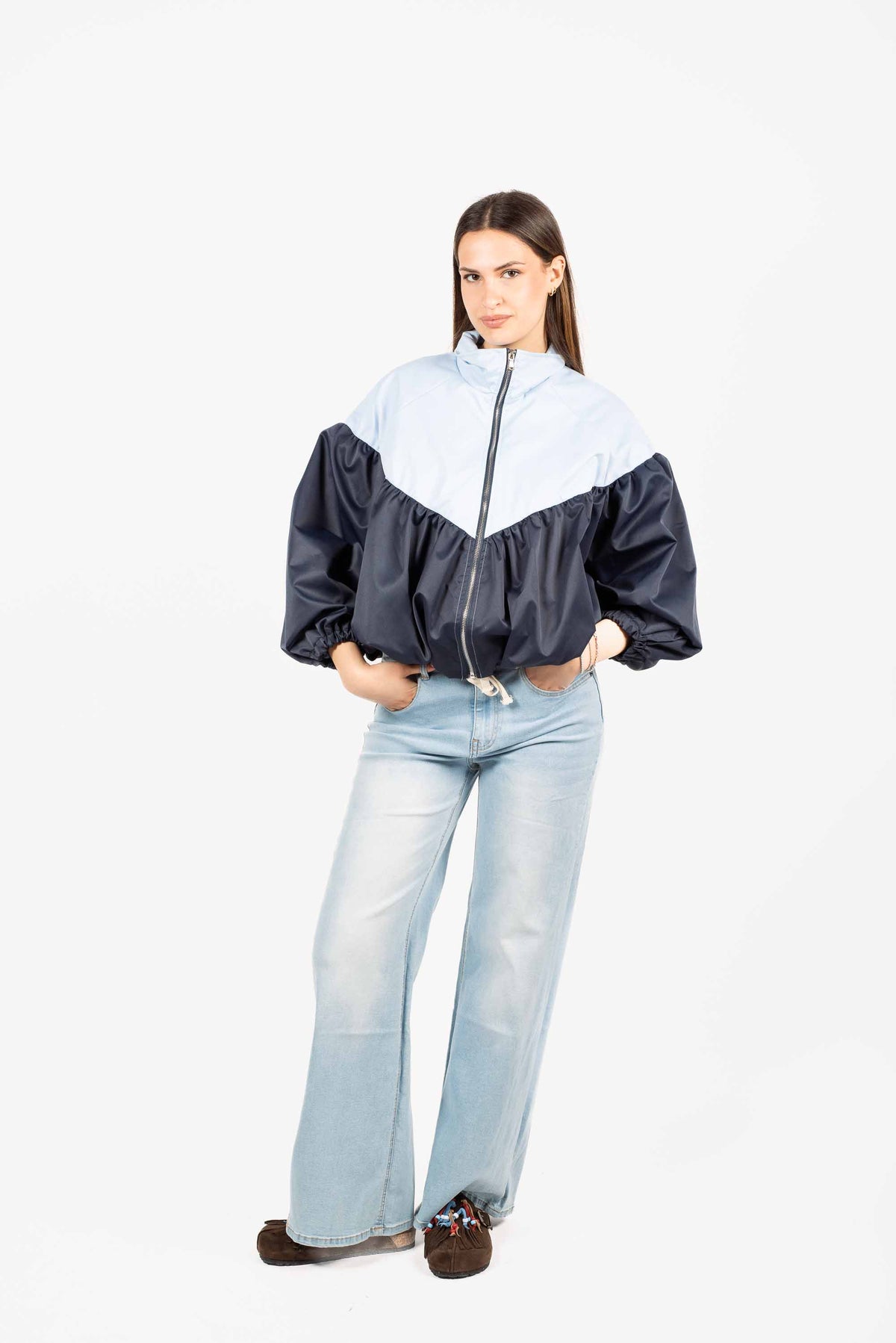 Jeans Wide Leg con Cordino donna Miss love - 5