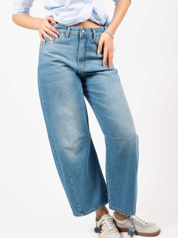 Jeans Wide Leg Lavaggio Medio da donna Miss love