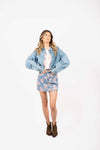 Giubbino Denim Cropped donna Miss love - 5