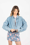 Giubbino Denim Cropped donna Miss love - 3