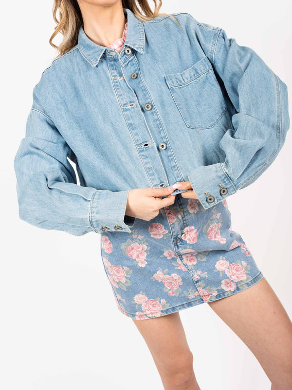 Giubbino Denim Cropped da donna Miss love