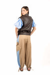 Gilet Effetto Pelle Testurizzata Cioccolato donna Tensione in - 4