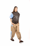 Gilet Effetto Pelle Testurizzata Cioccolato donna Tensione in - 5