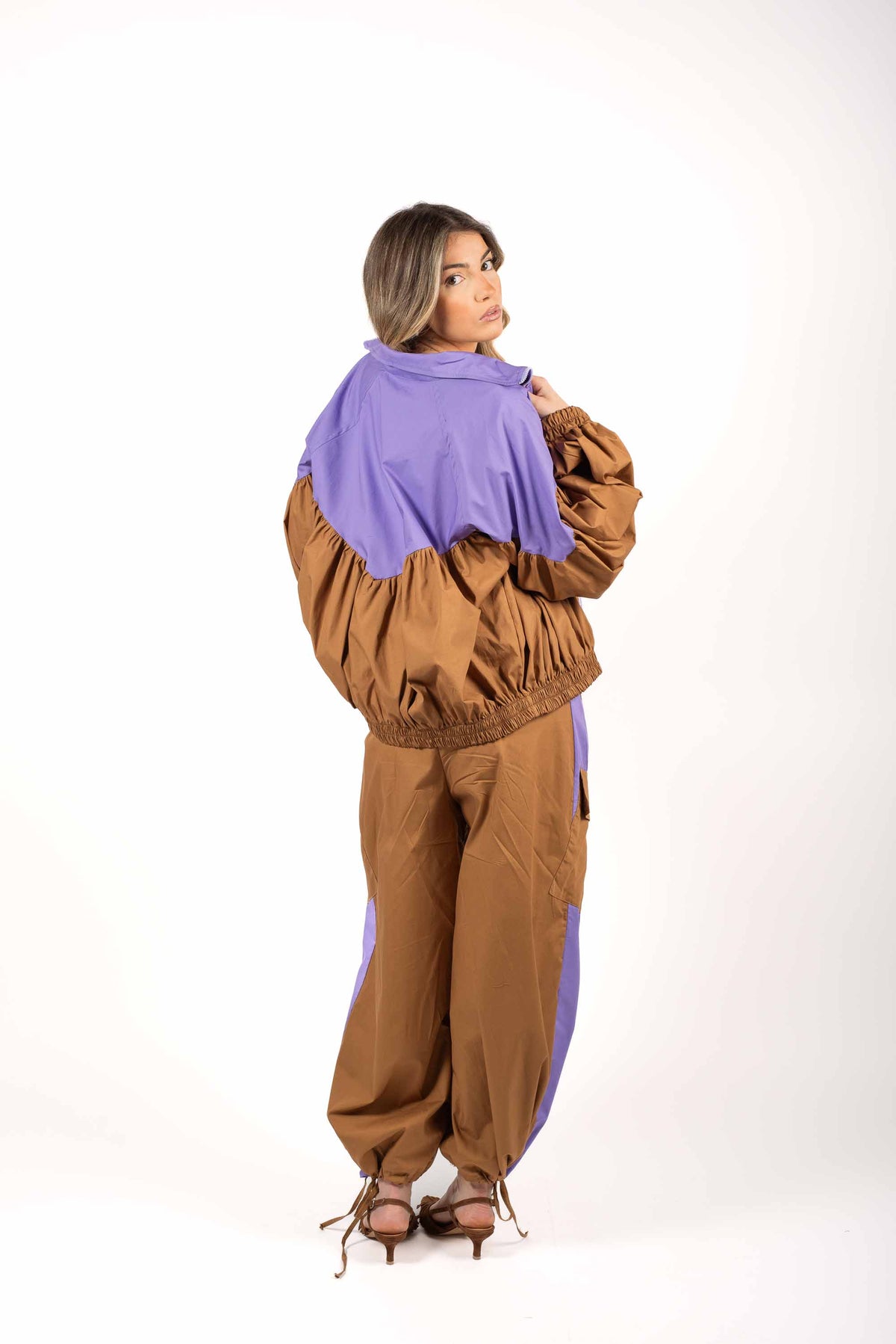 Bomber Bicolor Volume Cammello/Viola donna Tensione in - 3