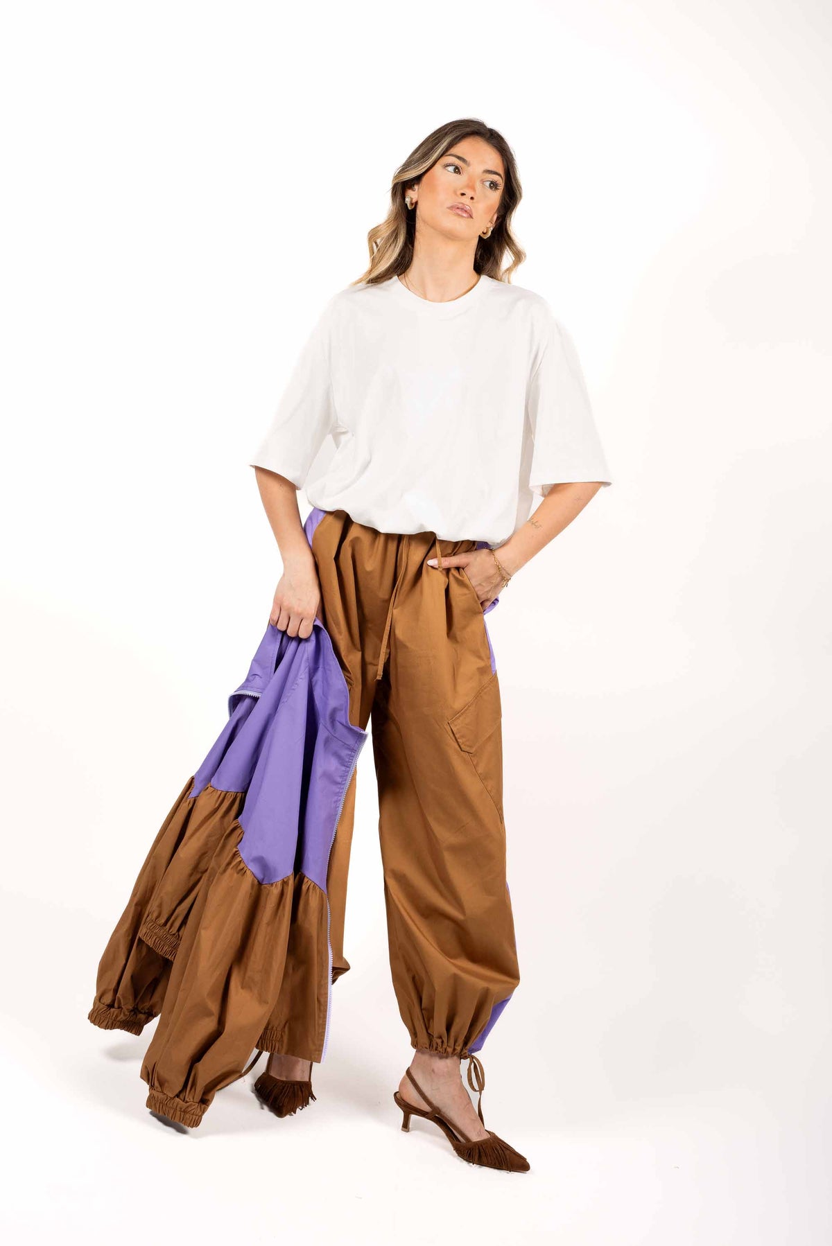 T-shirt Basic Over con Fondo Elasticizzato donna Tensione in - 1