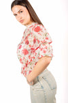 Blusa Fiori con Vita Arricciata donna Tensione in - 2